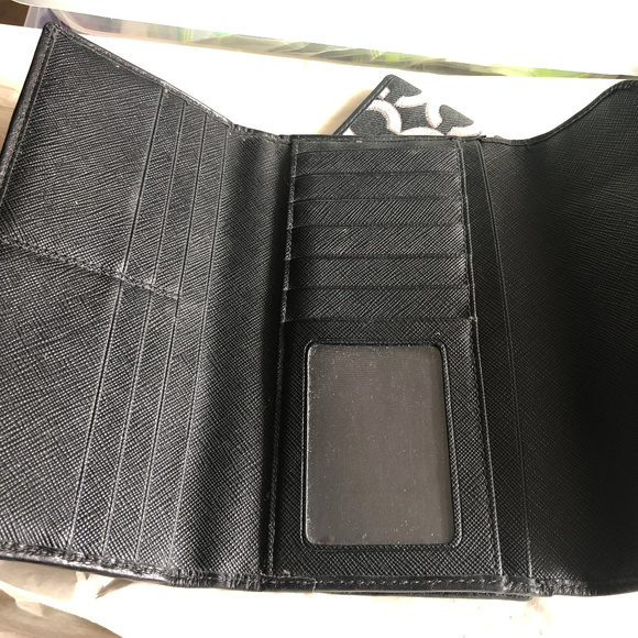 COACH Wallet + Checkbook Set -Jacquard/Blk Leather - Picture 3 of 8